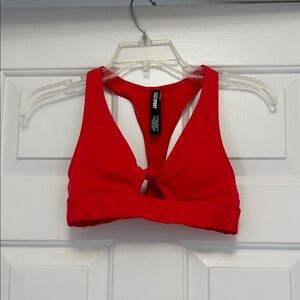 PINK Victoria's Secret Red Knot-Front Bikini Top